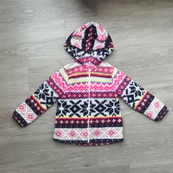 Old Navy Toddler Girls' Multi-Colored Zip Front Hooded Jacket Size 2T - Picture 2 of 12